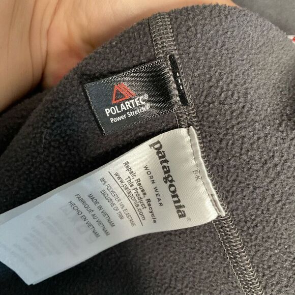 Patagonia Polartec Men’s Medium Cross trek 1/4 Zip Pullover Fleece Forge Grey - Picture 5 of 8